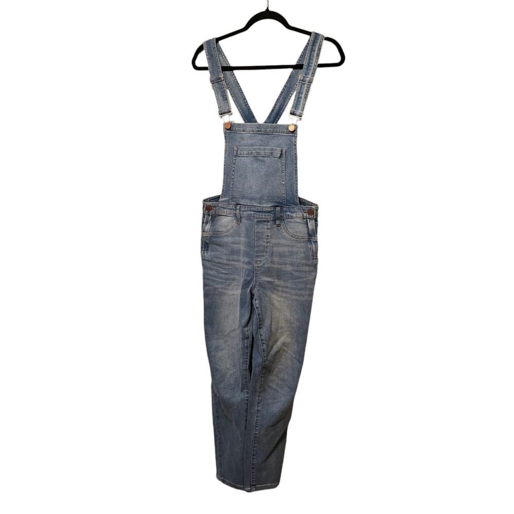 Blank NYC Denim Blue Jean Overalls Sz 27 Stretch Western Rodeo Cowgirl Farm Boho